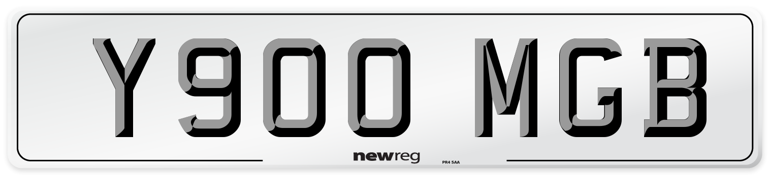 Y900 MGB Number Plate from New Reg